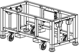 BUILT (46702) Height Adjustable Machine Base MB1200 60"W x 24"D