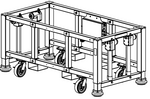 BUILT (46876) Height Adjustable Machine Base MB1200 48"W x 30"D